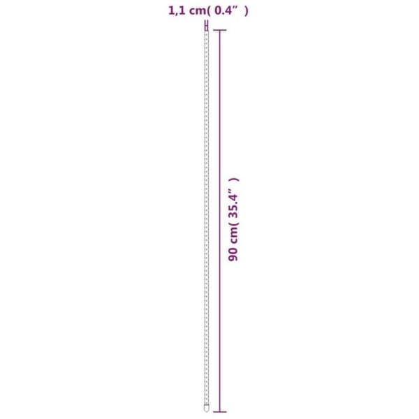 vidaXL Trädgårdsväxtstakar 30 st Grön 90 cm Stål 319368