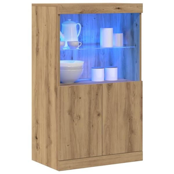 Buffé med LED-lampor Ek Hantverk 60x37x100 cm