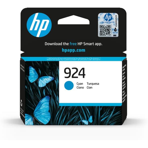 Tintpatron - HP - 924 - Cyan - Original - Pack med 1