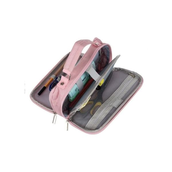 Dubbelt förlängningsbart pennfodral - rosa Maaleo 24517