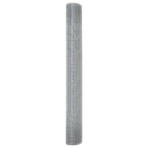 vidaXL Stängsel i svetsad tråd Silver 42004932