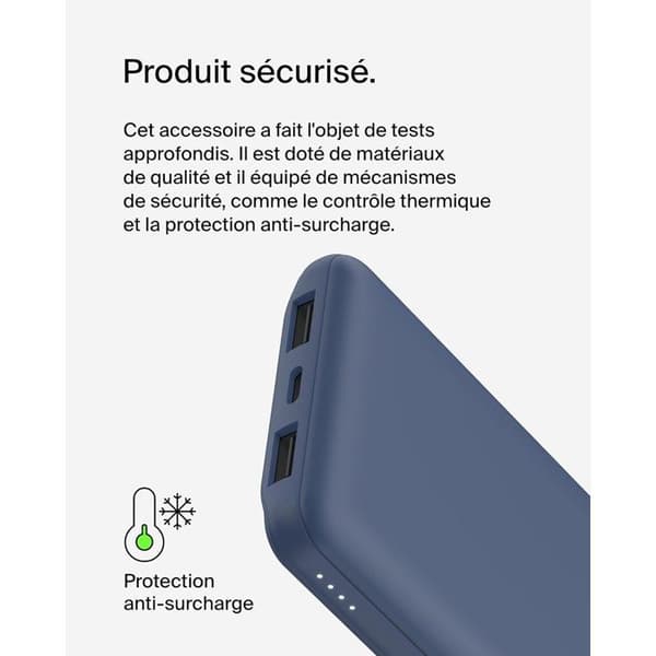 Externt batteri - BELKIN - 10 000 mAh - Blå