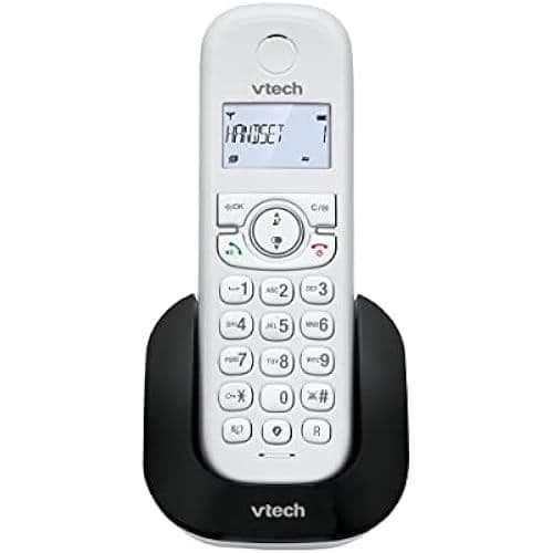 VTech CS1500 Dual Charge DECT trådlös telefon med samtalsblockering, nummerpresentation-samtal väntar, högtalartelefon
