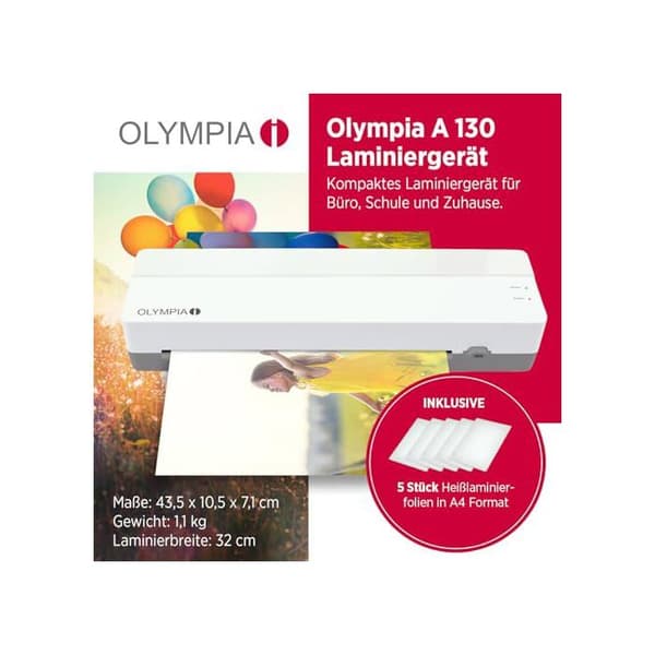 Plastifierare - OLYMPIA - A 130 - DIN A3 - ABS - LED