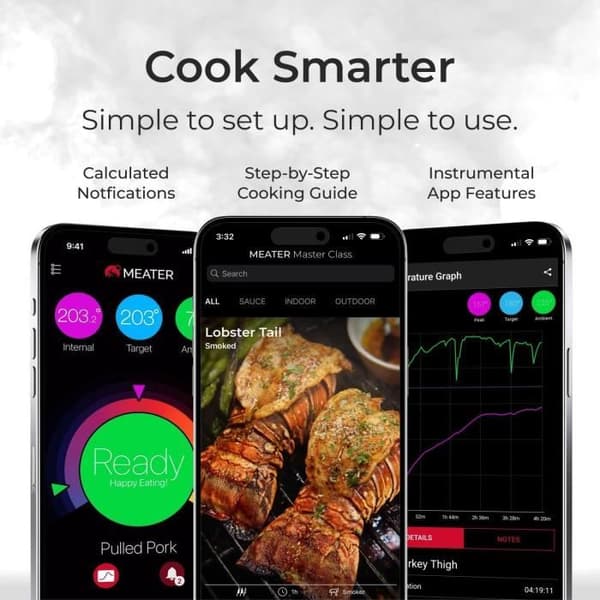 Termometer - MEATER SE - Bluetooth - App med realtidsuppdateringar - 1 styck