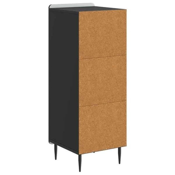 vidaXL Buffé Svart 34,5 x 33 x 92 cm Ingenjörsträ 894366
