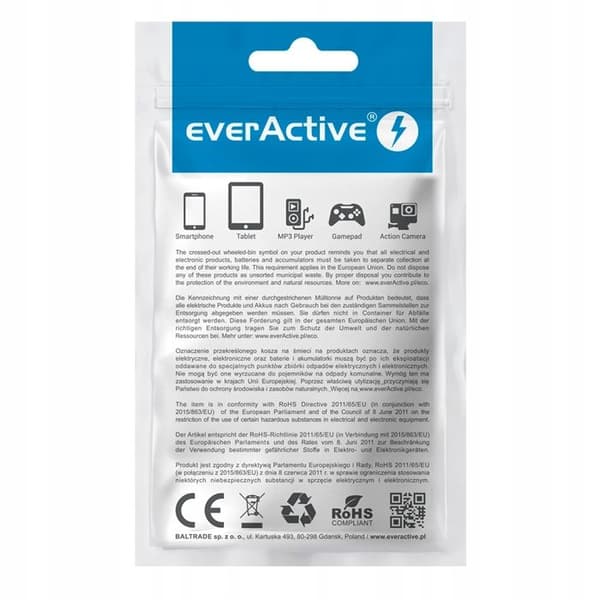 USB till USB-C-kabel everActive CBB-2CBL, 2 m, 3 A med display, svart