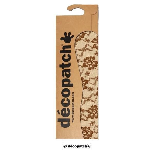 DECOPATCH påse med 3 bruna blommiga ark 30x40cm