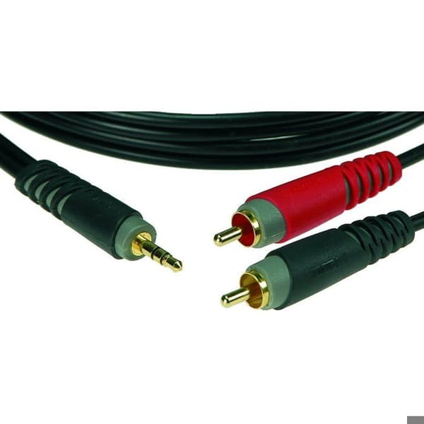 Klotz Mini-Jack hane TRS / 2x RCA hanar, 3m Y-kablar