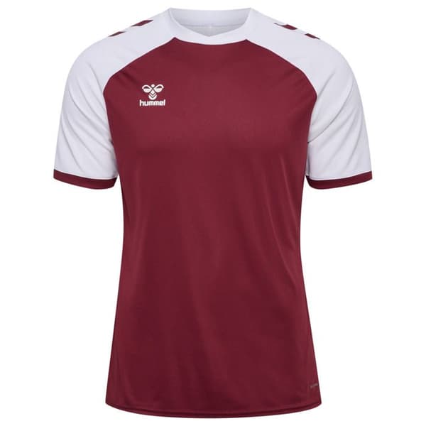 Hummel League-tröja - vinröd/vit