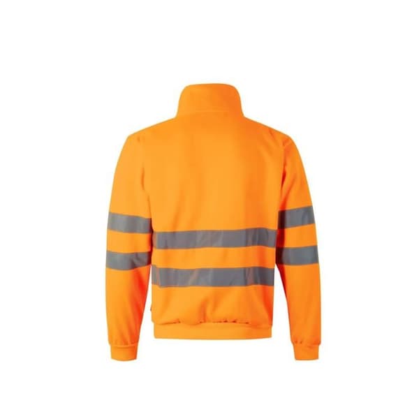 Huvtröja med dragkedja hög synlighet Velilla - fluorescerande orange