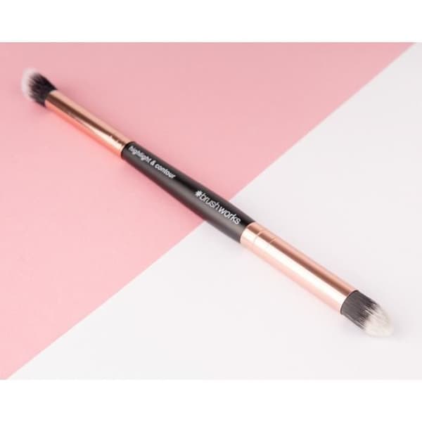 Double Ended Highlighter & Contouring Brush - BRUSHWORKS