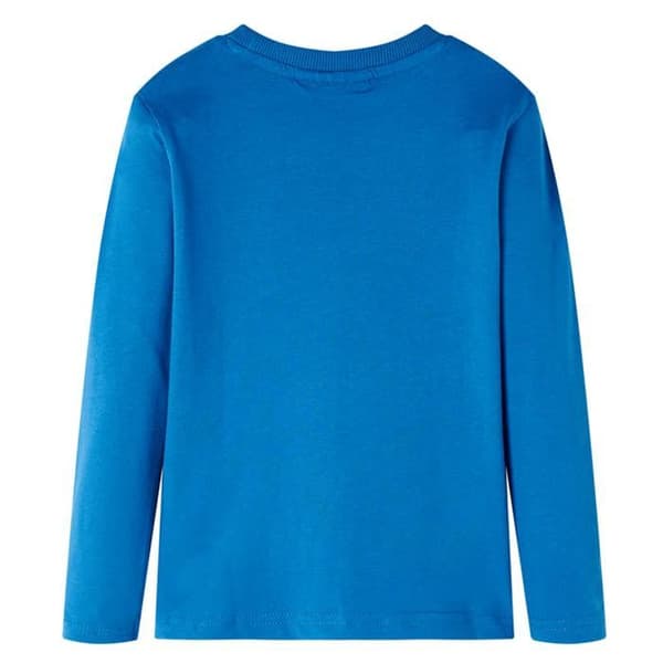 Barn T-shirt med lång ärm i petrolblå Multi-storlekar