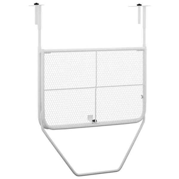 vidaXL Balkongbord Vit 60x40 cm Stål