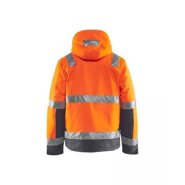 Högsynlig stretch vinterjacka Orange fluo/Grå antracit XXL 487019875396 Blaklader