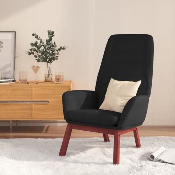 vidaXL Avslappningsstol Svart Tyg 341389