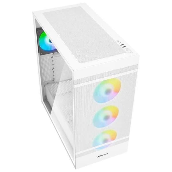 PC-chassi - SHARKOON - Rebel C50 - Vit - RGB - ATX