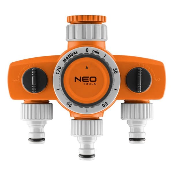 Vattendistributör - NEO TOOLS - 3 ventiler - 2 utgångar med lås - Timer 15-120 min - Anti-glid