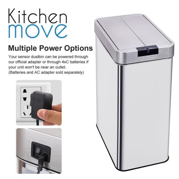 Automatisk Soptunna SILVERLAKE - 70 L - Borstad Rostfritt Stål - Kitchen Move