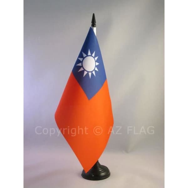 Taiwan bordsflagga 21x14cm - taiwanesisk hög...