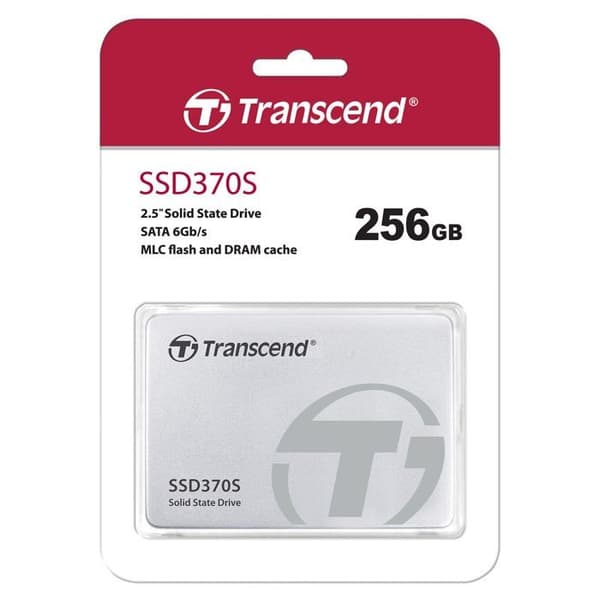 TRANSCEND SSD370 intern solid state-enhet - 256 GB - 2,5" SATA3 MLC - stötsäker och vibrationsdämpande