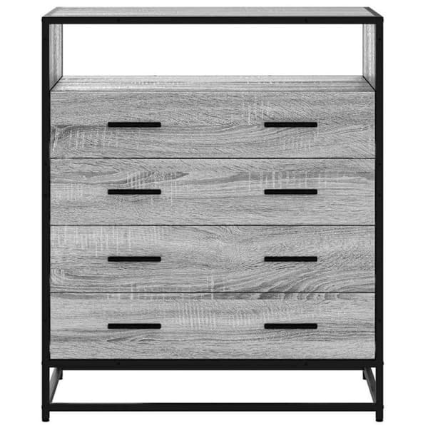 Kommod sonoma grå 70x41x83,5 cm ingenjörsträ
