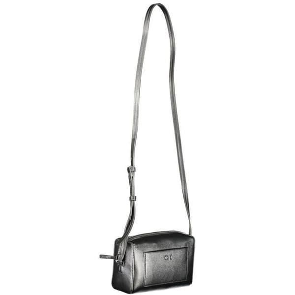 Svart polyesterhandväska Calvin Klein