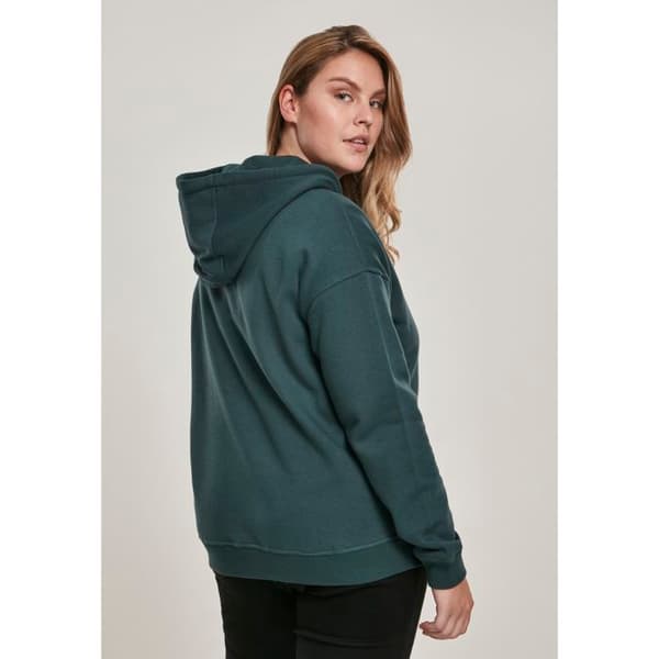 Plus size dam Urban Classic ribbad huvtröja