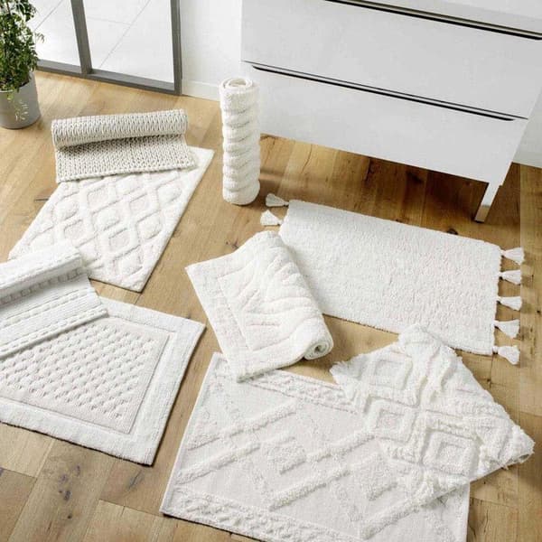 Badrug Jacquard "Nemesis" 50x80cm Vit