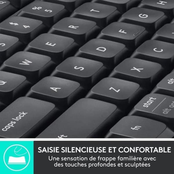 Tangentbordsmusset - Trådlös - Logitech - MK850 - AZERTY - Svart