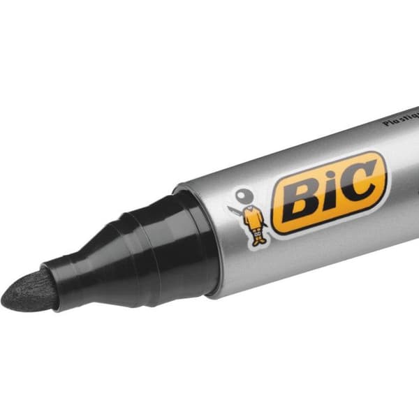 Permanent marker - BIC - Spetsig udd - Alkoholbaserat bläck - Paket med 12