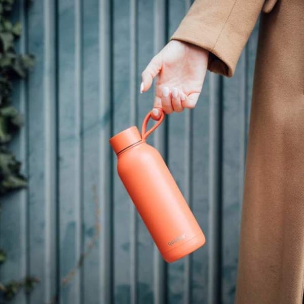 Isolerad flaska - Quokka - Solid - 510 ml - Rostfritt stål - Orange