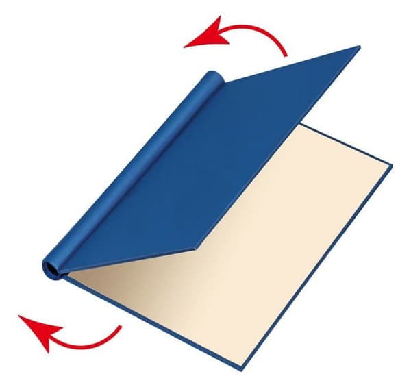 A4 Veloflex 4944 080 - Svart läderstruktur, robust, för icke-perforerade papper