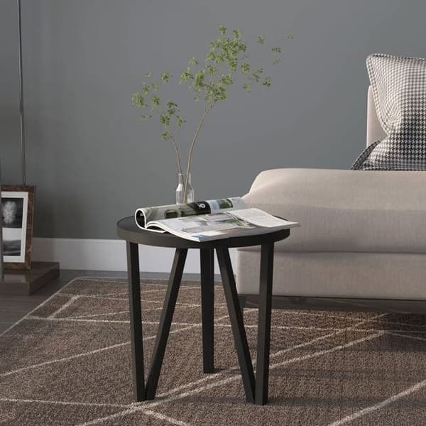 vidaXL Tebord Svart Ø35 cm MDF 331667