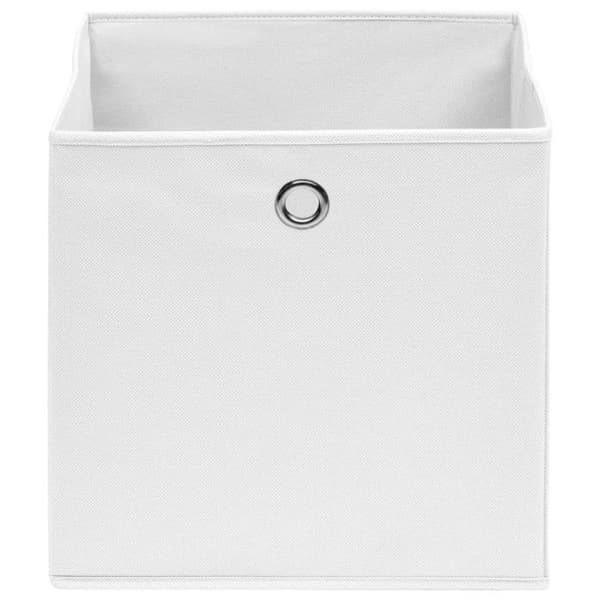 vidaXL Förvaringsboxar 4 st Non-woven tyg 28x28x28 cm Vit