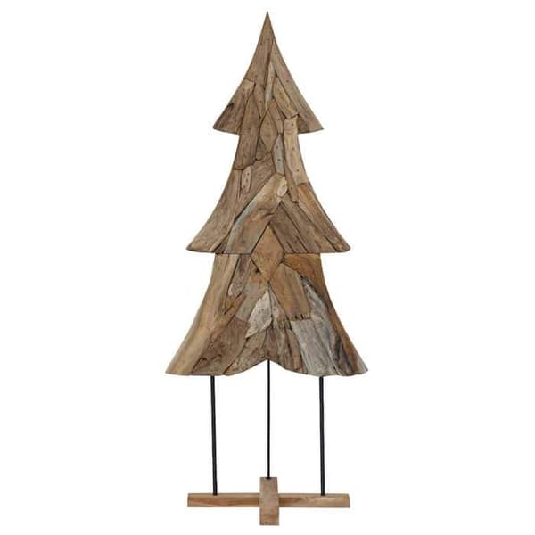 Julgran - VIDAXL - 180 cm - Solid teakträ - Brun - Inomhus/utomhus skyddad