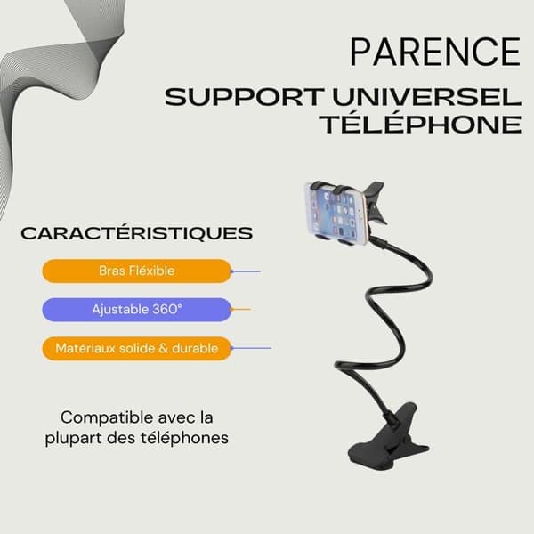 Support telefon - PARENCE - 832 - Universell - Gåsnäcka - 360 grader