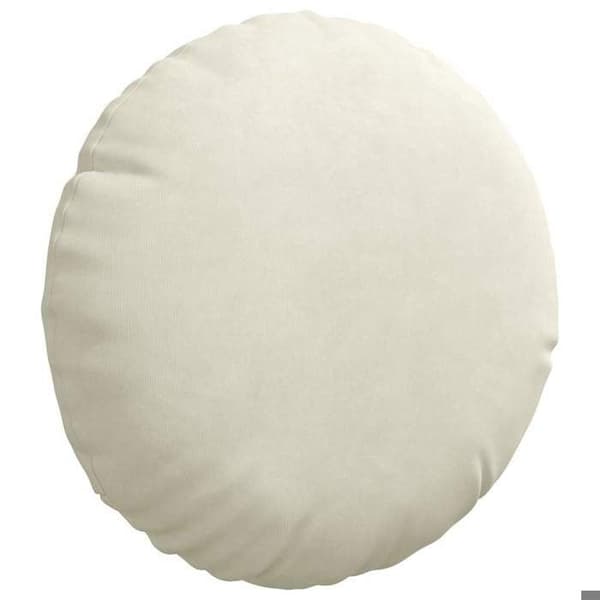 vidaXL Sittkuddar 2 st Kräm Ø30 x 13 cm Sammet 42014109