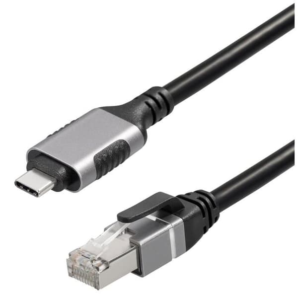 USB-C till Ethernet-adapter - MAXTRACK - 1 Gbit/s - Plug & Play - Silver - Robust - 5 m - USB-C - RJ45