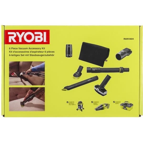 Bilaccessoarer - RYOBI - RAKVA04 - 6 tillbehör - Bilrengöring