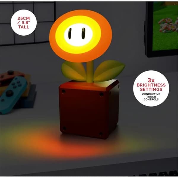 Barnlampa - PALADONE - Super Mario Eldblomma - Design Eldblomma - Mjuk belysning - Presentidé