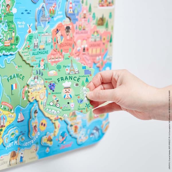 pussel karta europa magnetisk