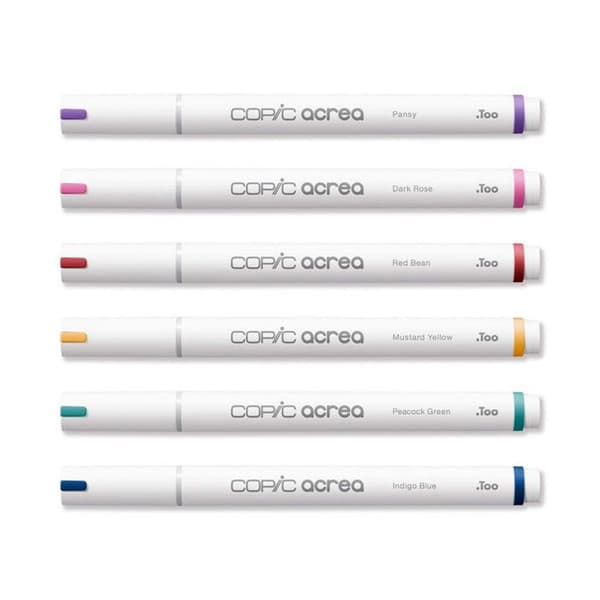 COPIC akrylsats med 6 färger Deep