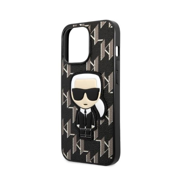 iPhone 13 Pro-fodral Karl Lagerfeld Monogram Ikonik Patch Svart