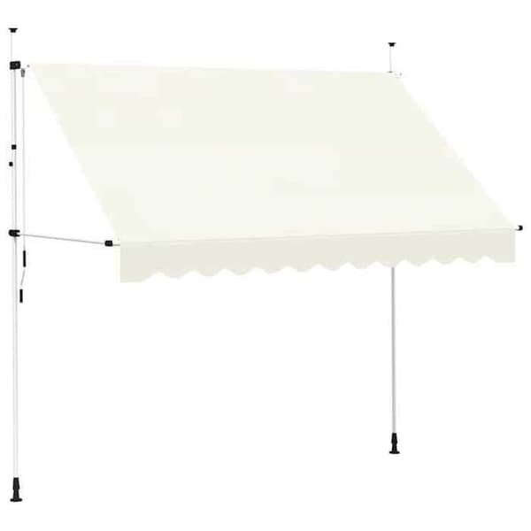 vidaXL Manuell infällbar markis 300 cm Kräm