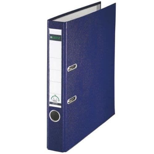 Dossier med spännande - LEITZ - 10155068 - Plast - Blå - 5.5 cm bred