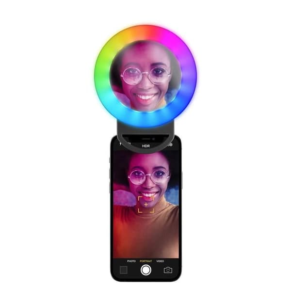 Ljust ring för selfie Tech Pop SELFIERINGCOLPOCKK Svart