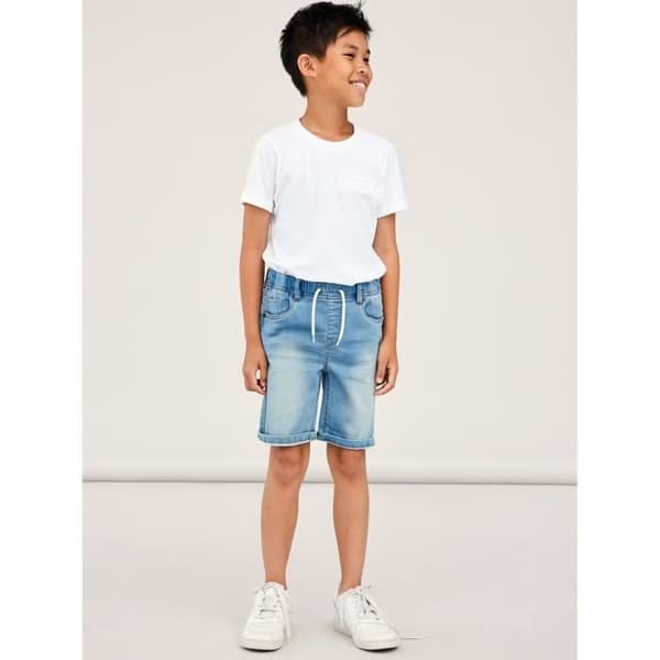 Kort kille - NAME IT - Ryan Dnmthayer - Ljusblå denim - Storlek 13 år - Justerbart elastiskt