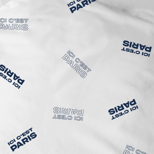 Sängkläder i tryckt 100% bomull - PSG ENHET - Blå - 140x200+63x63cm