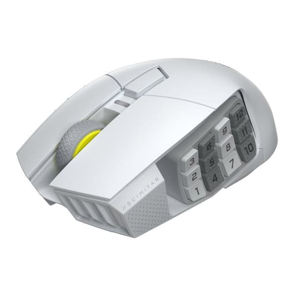Spelmus - Trådlös - Corsair - Scimitar Elite WL SE - Vit